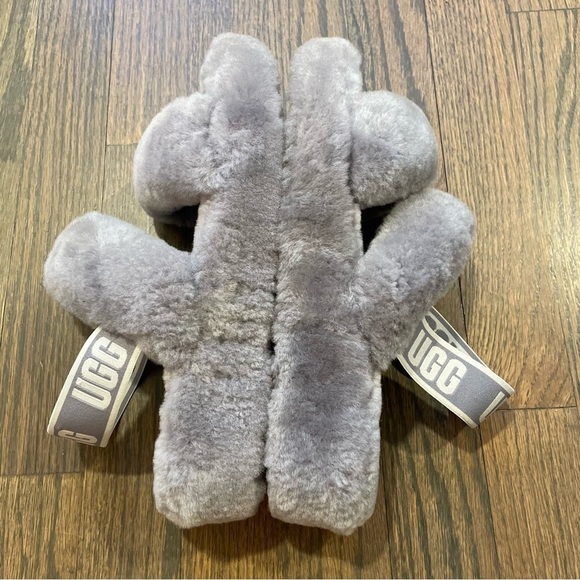 UGG Fluff Oh Yeah Slingback Shearling Sandal Size 7 Women - Picture 7 of 13